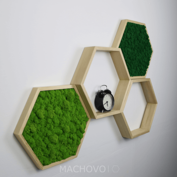 Šesťuholníková polica - borovica 40 cm - Image 3