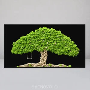 Machový obraz - strom života s rámom
