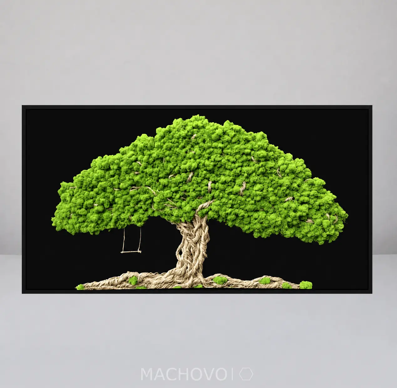 Machový obraz - strom života s rámom