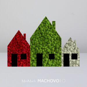 Machový obraz - domček zostava 3ks-min