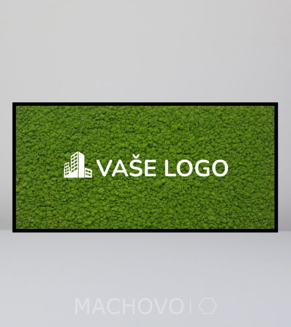 Machový obraz s logom z dreva