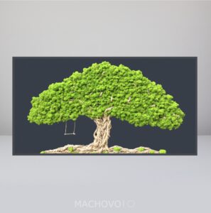 Machový obraz - strom života s rámom – Obrázok 5