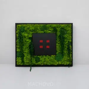 Machový obraz s vlastnou rodinnou fotografiou v čiernom ráme